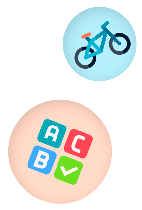 Fahrrad und ABC
