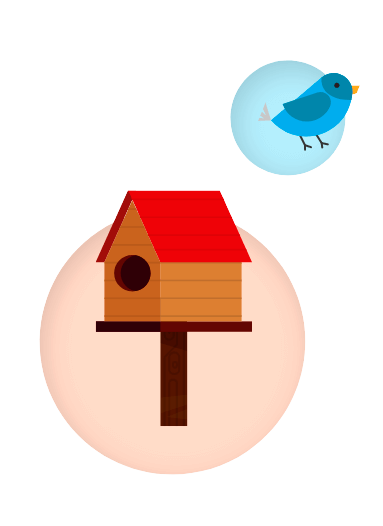 Haus und Vogel